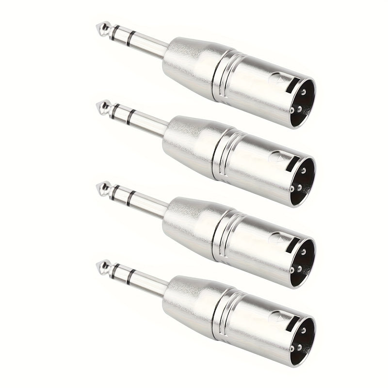 Adaptador TRS Estéreo a XLR de 1/4 Pulgada, Conector Masculino XLR a Cuarto de Pulgada (6.35 mm) para Audio Balanceado Compatible con Micrófonos y Mezcladores