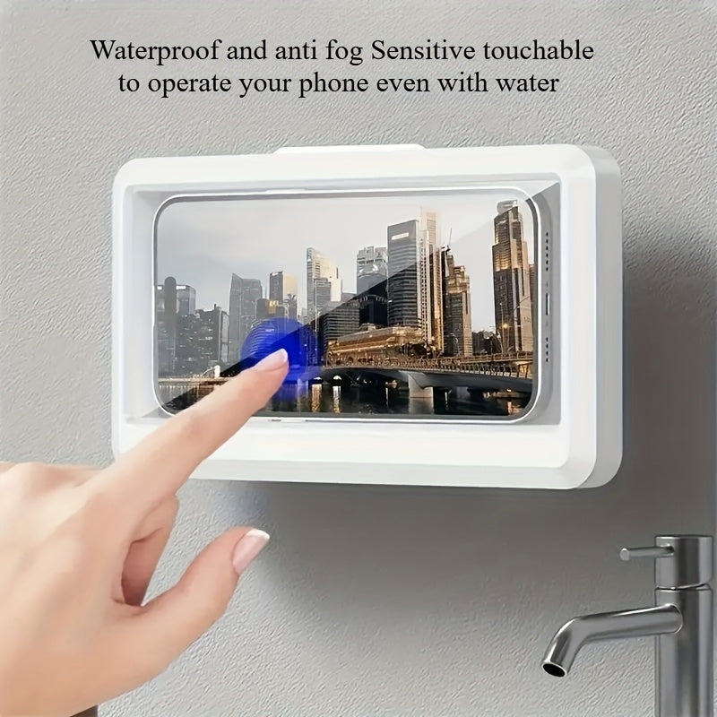 Soporte para teléfono móvil de alta calidad para ducha, antiniebla, giratorio 360°, pantalla táctil, ángulo ajustable, gancho de alta sensibilidad, material ABS para uso en baño