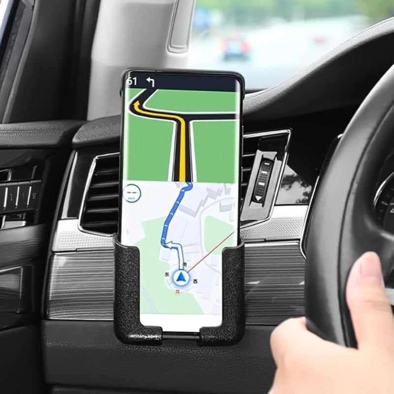 Soporte para teléfono móvil de coche ajustable - Ligero y portátil, sin desperdicio de espacio, compatible con todos los teléfonos inteligentes - Opciones negras, doradas, azules - Regalo perfecto para cumpleaños, Pascua, Navidad, ideal para Navidad