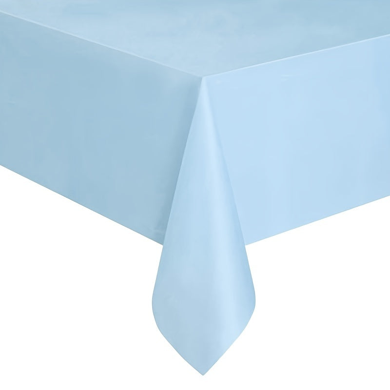 Juego de manteles desechables de plástico de alta calidad, rectangulares y de colores variados para fiestas y bodas - Colores sólidos, material de vinilo, ideal para catering y celebraciones navideñas