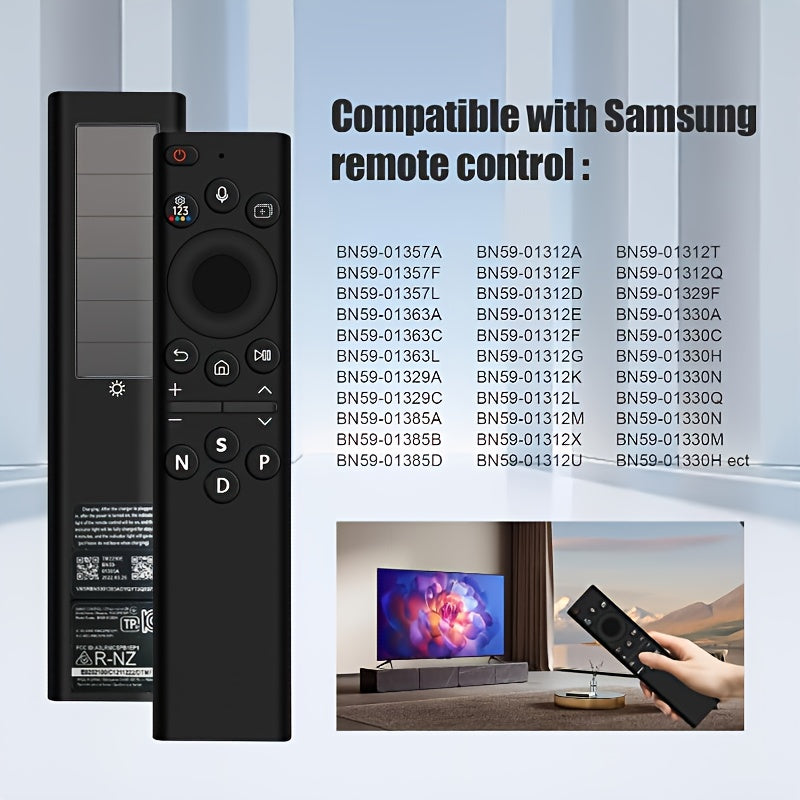 Control remoto solar con voz BN59-01385A de reemplazo para TV inteligente Neo LED 4K Ultra HD 2021-2022, recargable inalámbrico con celda solar, entretenimiento en casa, diseño elegante, construcción duradera