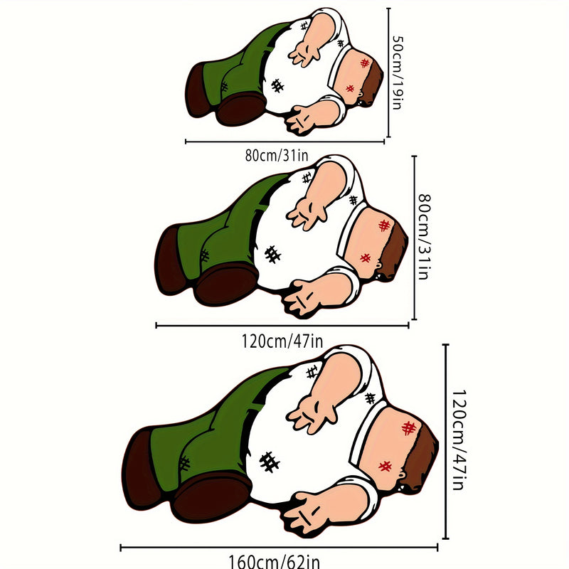 1 alfombra de peluche suave imitación cachemira con diseño único de personaje animado, ideal para dormitorio, sofá o decoración del hogar, accesorio para sofá, alfombra de sala o detalle divertido para la habitación, solo lavado a mano, textura suave y e