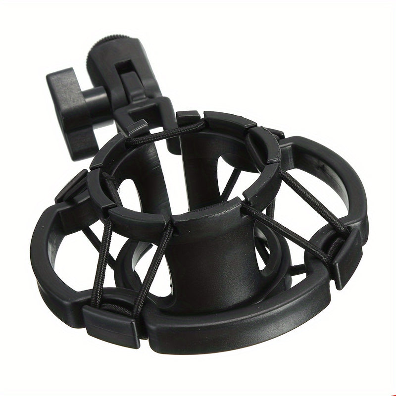 Soporte Antivibratorio Profesional para Micrófono de Condensador Grande - Ajuste Universal, Absorbedor de Impactos, Compatible con Brazo de Micrófono, Ajustable, Construcción Duradera de Plástico - Perfecto para Grabación en Estudio, Podcasting y Transmi