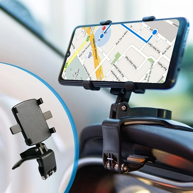 Soporte de teléfono para tablero de instrumentos de coche - Soporte ajustable y seguro, compatible con for iphone/ para for galaxy/ Etc. - Instalación fácil, diseño de conducción segura, material plástico duradero, accesorio para vehículos, accesorio de