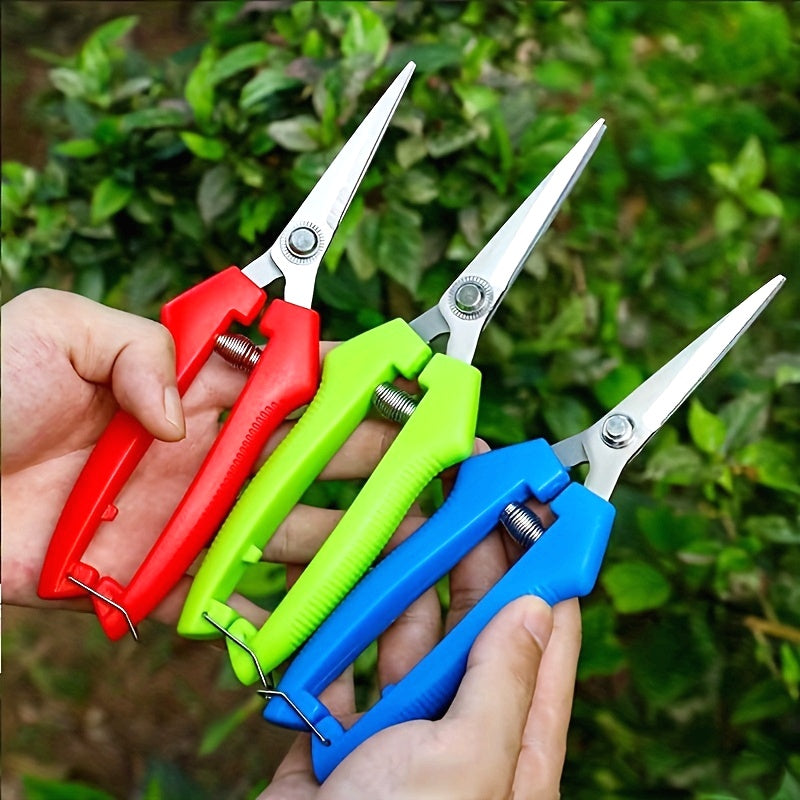 1pc Tijeras de Jardín de Acero Inoxidable Ergonómicas Premium - Corte Sin Esfuerzo, No Requiere Batería, Estilo Clásico para Aficionados al Jardinería Doméstica