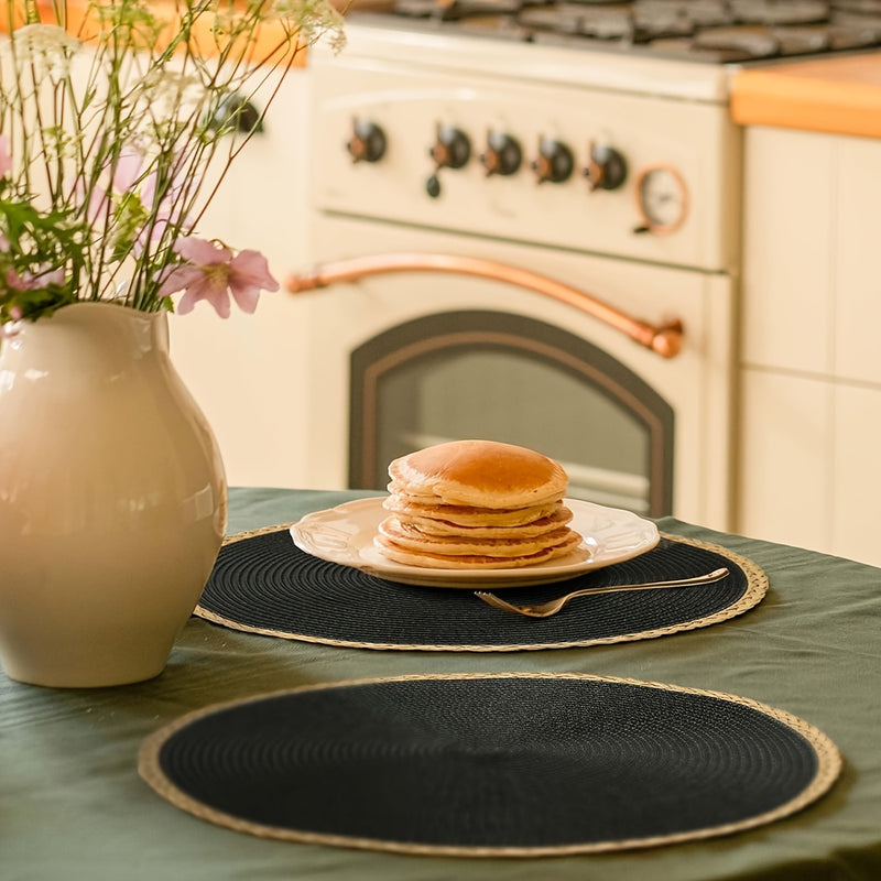 4/6 Piezas de Manteles Redondos, Temática Halloween, 15 Pulgadas Antideslizantes y Lavables para Uso en Interiores y Exteriores, Ideales para Bodas y Decoraciones de Fiestas