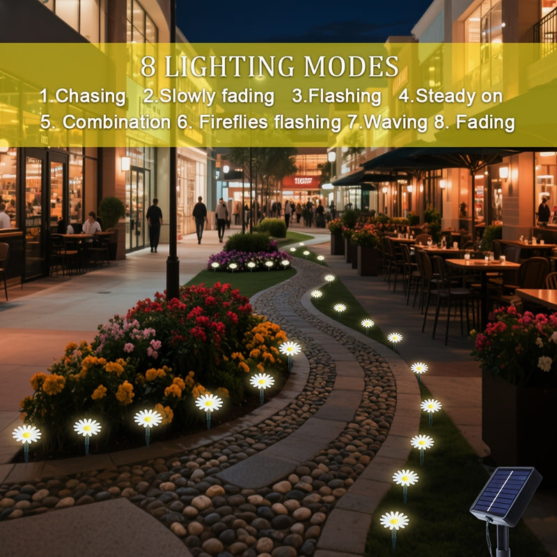 1 Unidad, 20 Luces, Luces Solares LED Para Césped, Luces De Paisaje Al Aire Libre IP65, Luces Solares Decorativas Para Jardín, Luces Solares Al Aire Libre Para Jardín, Camping, Fiestas, Día De La Independencia, Navidad, Boda, Baile, Cumpleaños, Piscina,