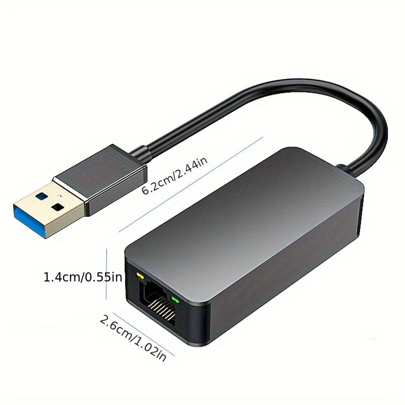 Adaptador USB C a RJ45 2.5G de 2500Mbps con Cable, Compatible con Windows 7/8/10/11 y MAC, Hub LAN para PC Portátil, Configuración de Red Oficina, Convertidor Ethernet Moderno, Rendimiento Fiable, Ideal para Entusiastas Tecnológicos