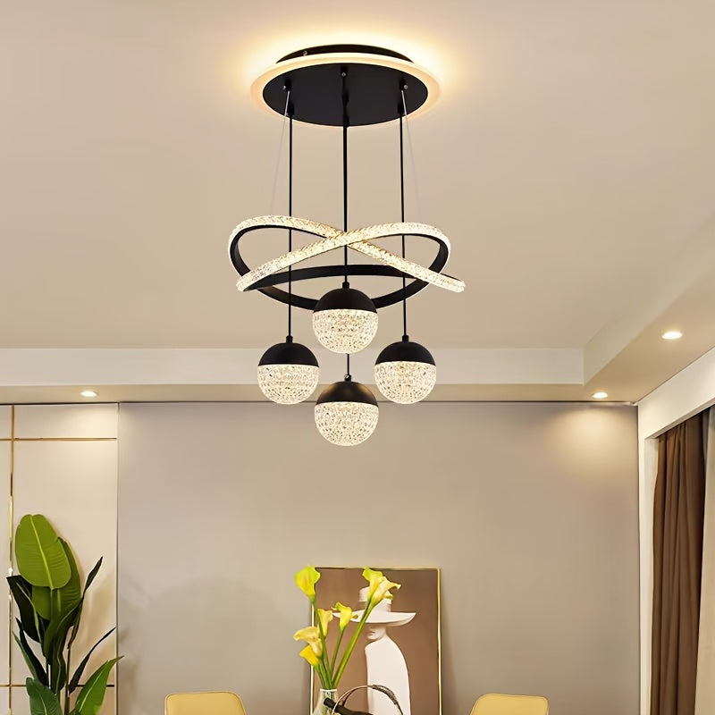 Luces de Techo y Candelabros LED Modernos con Función de Atenuación, Acabado Ceñido y Pulido, Cambio de Color, Ahorro de Energía para Hogares, Bares y Restaurantes