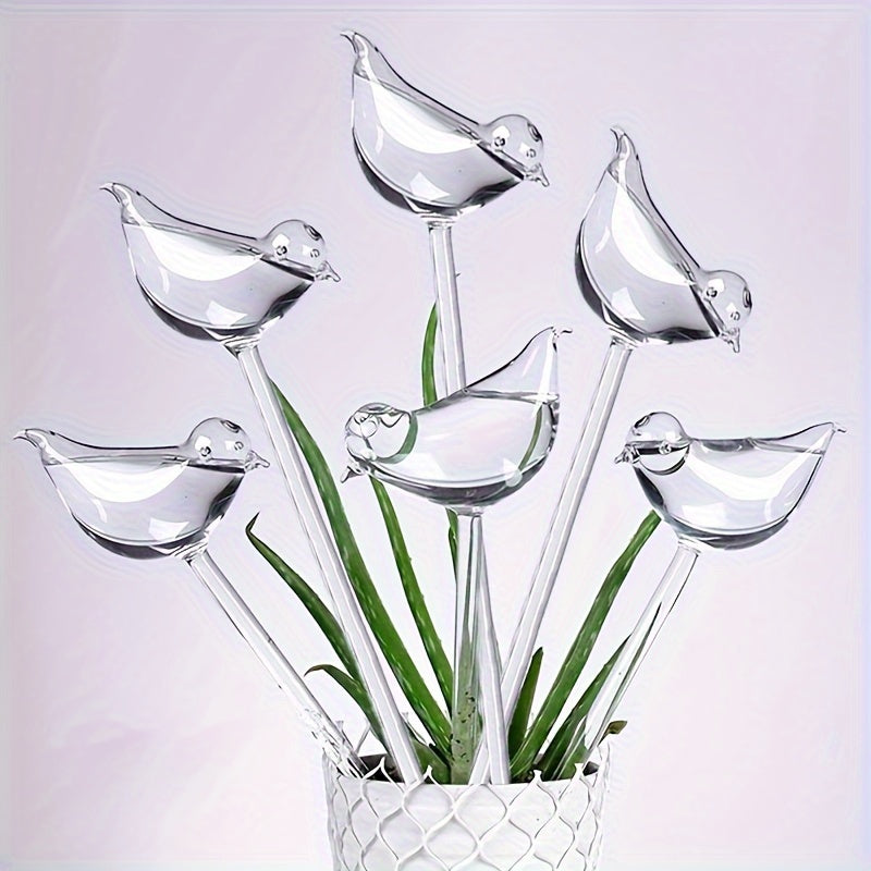 5 piezas de esferas de agua automática con forma de ave - Dispositivos de riego automático para plantas, herramientas de riego por goteo de plástico duradero para jardines interiores y exteriores, ideales para plantas en macetas, flores y bonsái, sistema