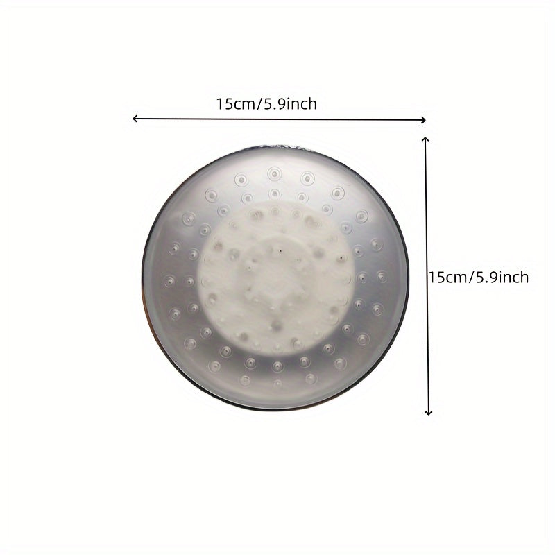 1pc 15.24cm Luces de cascada LED, Siete colores parpadeantes, Cabezal de ducha redondo brillante, Superficie electrodepositada, Regalo de Año Nuevo, Material de plástico, Montaje en techo, Montaje colgante, Montaje en pared, Uso sin electricidad