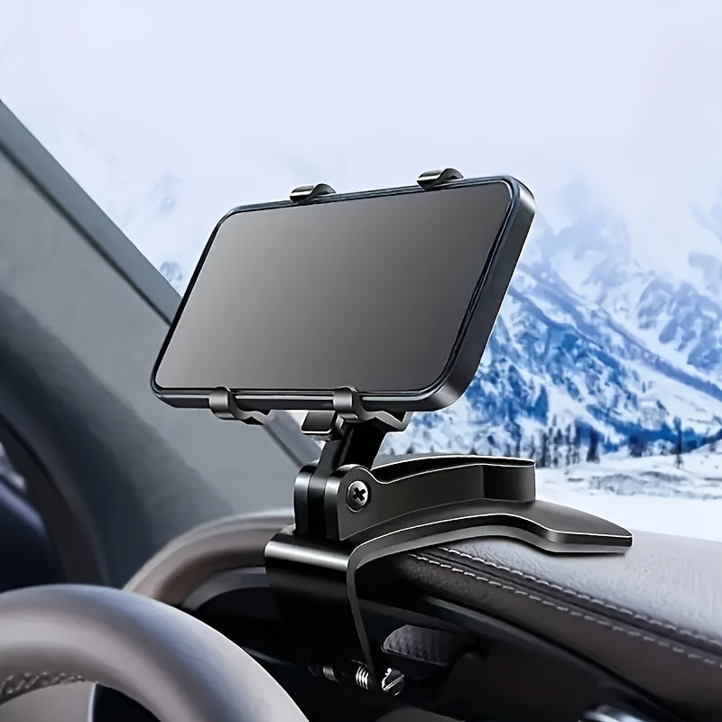 Soporte de teléfono para tablero de instrumentos de coche - Soporte ajustable y seguro, compatible con for iphone/ para for galaxy/ Etc. - Instalación fácil, diseño de conducción segura, material plástico duradero, accesorio para vehículos, accesorio de
