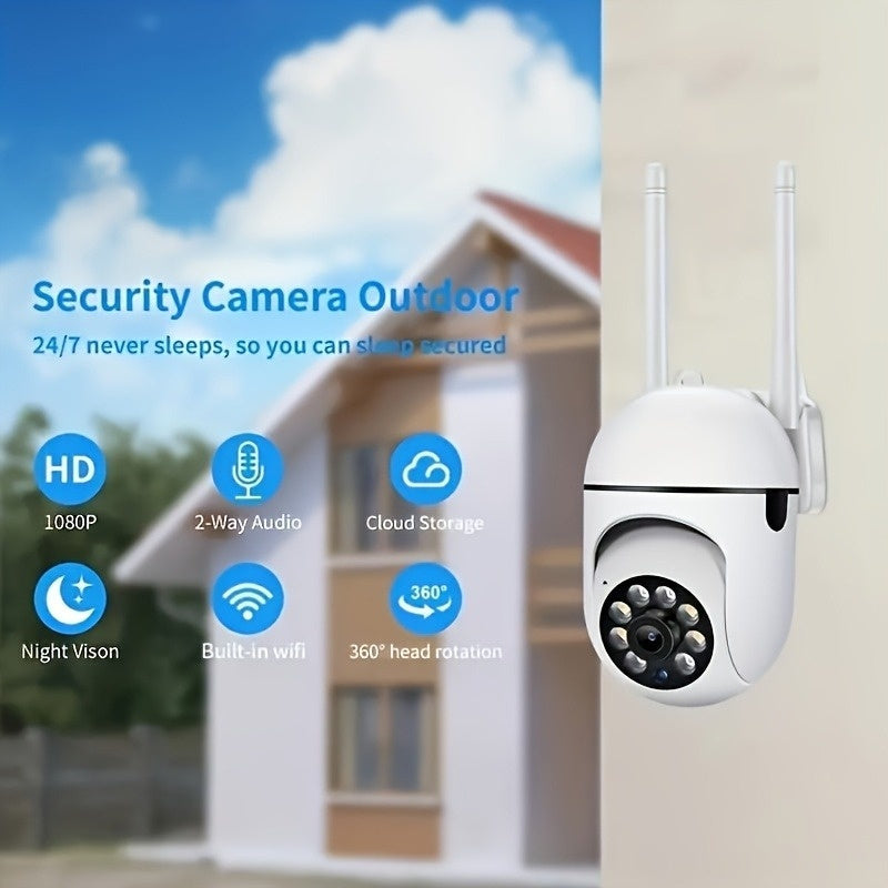 Sistema de seguridad inalámbrico de 4 cámaras con detección de humanos por inteligencia artificial, visión nocturna y almacenamiento en la nube - Cobertura de 35 escenas, monitoreo inteligente del hogar para la entrada delantero, la puerta trasera, mayor