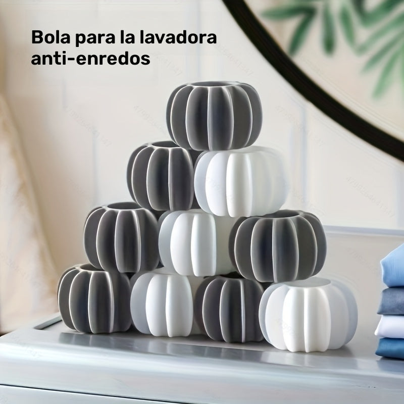 10pcs Bolas Anti-Enredos para Ropa - Evita que la Ropa se Enrede y Enreda, Accesorios Esenciales para la Lavandería