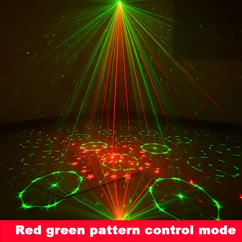 Luz láser de doble agujero, luz de discoteca, luz de baile flash con control de voz para KTV, ambiente festivo de luz láser de doble agujero 07, fiesta en KTV, luces para dormitorio familiar, luces de fiesta, luces de escenario