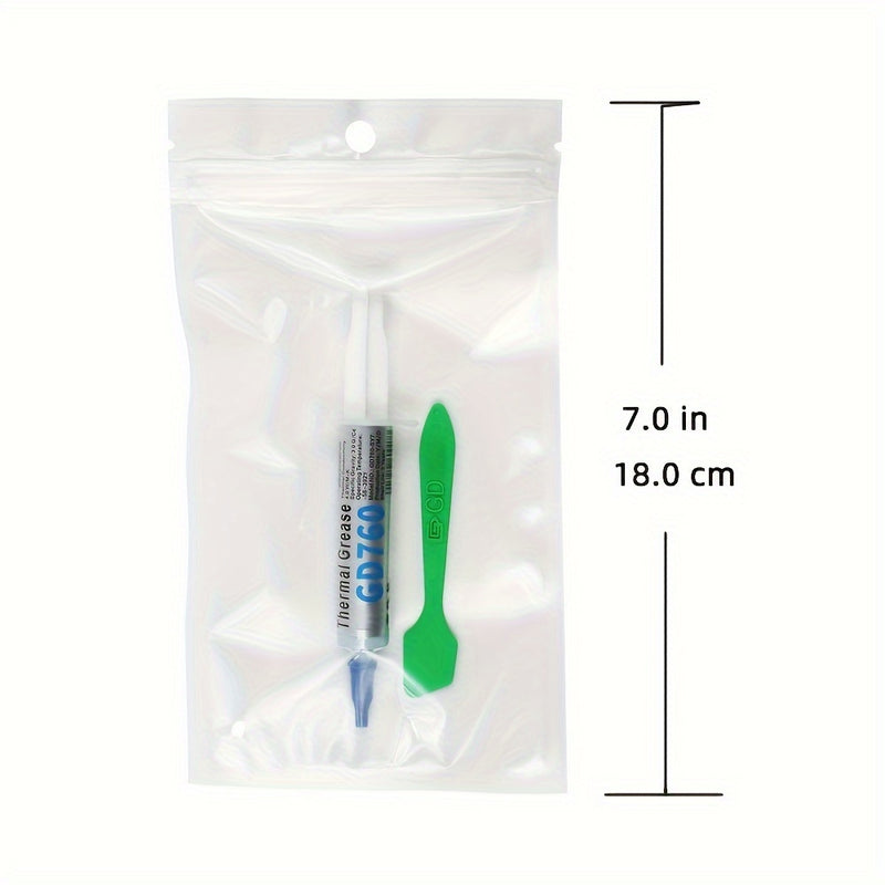 Pasta Térmica Conductiva de 7 Gramos - Compuesto de Alto Rendimiento para Disipador de Calor para CPU, GPU, LED - Azul, 4.0W/M-K, GD760, Jeringa con Empaque de Bolsa, BA7