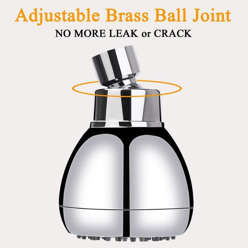 1pc Cabezal de Ducha de Alta Presión de 3 Pulgadas, ABS, Conector de Bola de Latón Giratorio Ajustable, Diseño Antiobstrucción y a Prueba de Fugas para una Experiencia de Ducha Cómoda - Acabado Cromado, Accesorios de Ducha