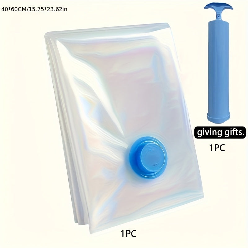 Juego de bolsas de almacenamiento al vacío ahorradoras de espacio, multiusos, en varios tamaños, con bomba manual, plástico, rectangulares, sin necesidad de electricidad, sellado seguro