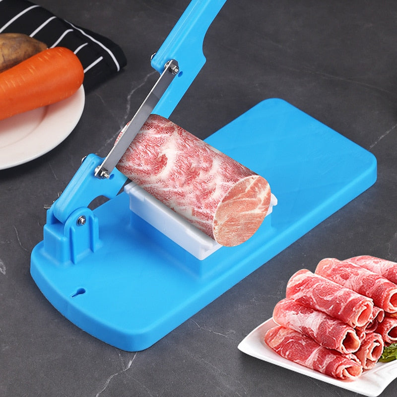 1 pieza de cortador y picador de alimentos multifuncional - Fácil montaje, desmontable para carne congelada, papas, plátanos, manzanas - No requiere batería, ideal para uso en cocina doméstica, herramienta de preparación de alimentos, diseño elegante, ma
