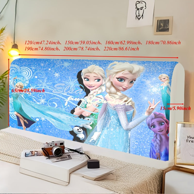 1 pieza Funda de Cabecera de Poliéster de Elsa de Hielo - Suave y Cómoda, Adecuada para Habitaciones Infantiles, Agregando Infancia y Vida Mientras Mejora la Atmósfera del Cuarto
