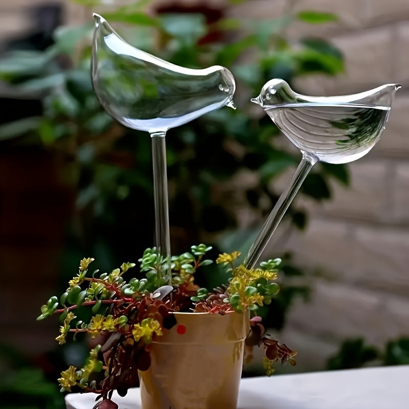 5 piezas de esferas de agua automática con forma de ave - Dispositivos de riego automático para plantas, herramientas de riego por goteo de plástico duradero para jardines interiores y exteriores, ideales para plantas en macetas, flores y bonsái, sistema