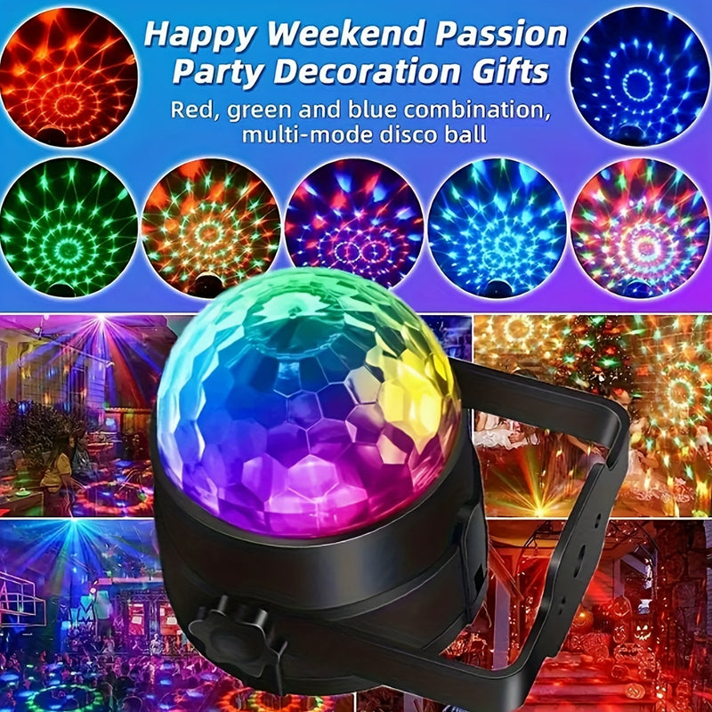 1pc Bola de Discoteca RGB Luz, Con Control Remoto de 7 Modos, Creando Un Ambiente de Fiesta Vívido, Perfecto Para Salas Familiares, Fiestas de Baile, Bares, Karaoke, Bodas, ¡Etc! Mini Luz USB para Coche DJ, Luz LED para Escenario de Discoteca Casera KTV