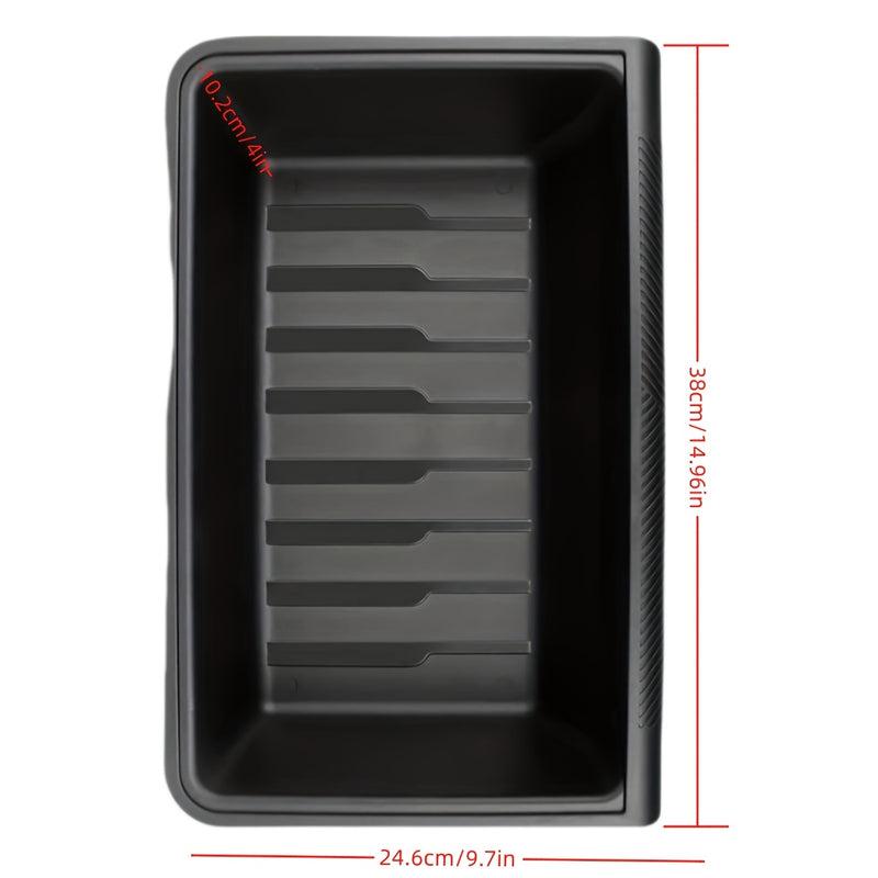 2-Pack para for TESLA Model Y 2021-2024 Impermeable para Asiento Debajo de la Caja de Almacenamiento con Organizador - Compartimento Oculto Deslizante del Lado del Conductor y del Pasajero, Material de Goma, Diseño Ahorro de Espacio