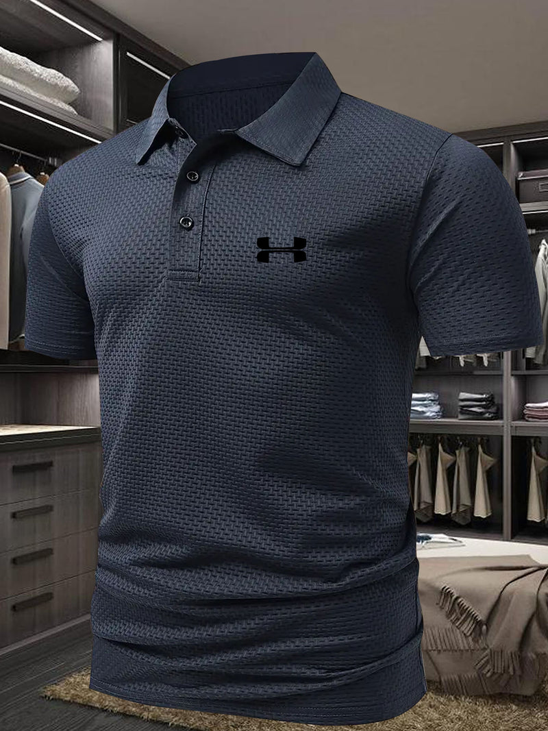 Camiseta cómoda para hombre con estampado doble C reverso, transpirable, casual