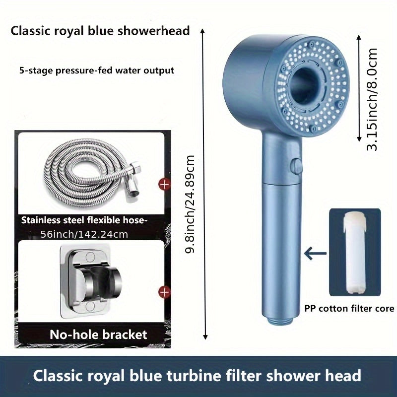 Cabezal de ducha circular de alta presión - Manual, sin necesidad de electricidad, potencia super fuerte, diseño de montaje en pared para uso en el baño del hogar, material plástico, pulverizadores de cuerpo de ducha.