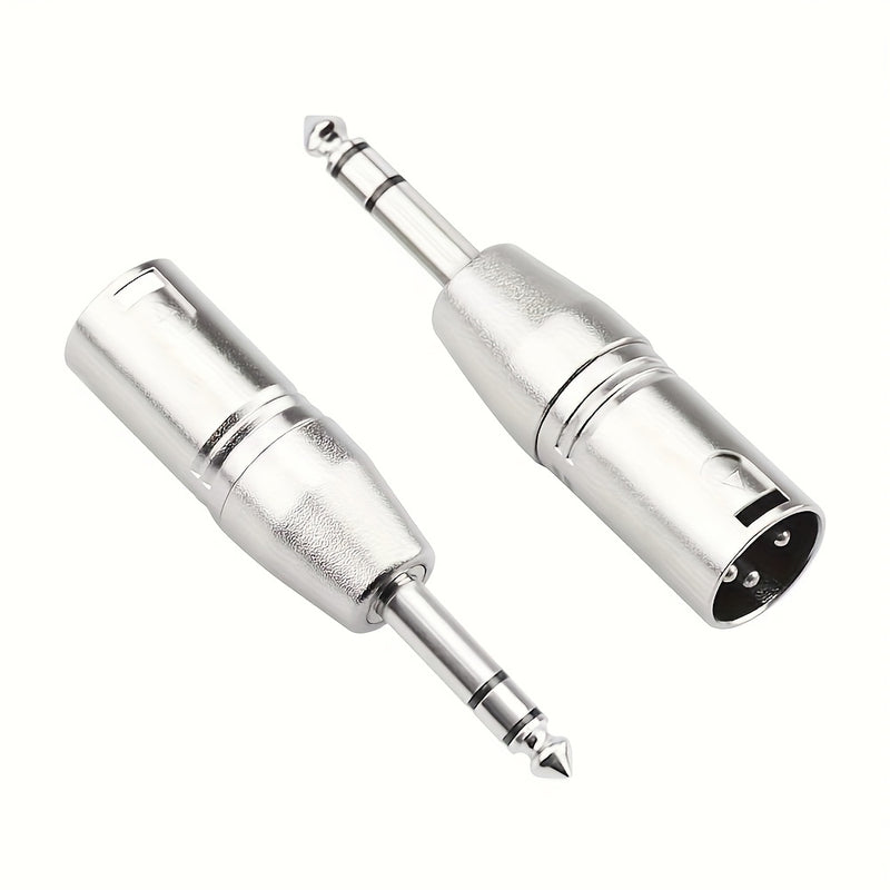 Adaptador TRS Estéreo a XLR de 1/4 Pulgada, Conector Masculino XLR a Cuarto de Pulgada (6.35 mm) para Audio Balanceado Compatible con Micrófonos y Mezcladores