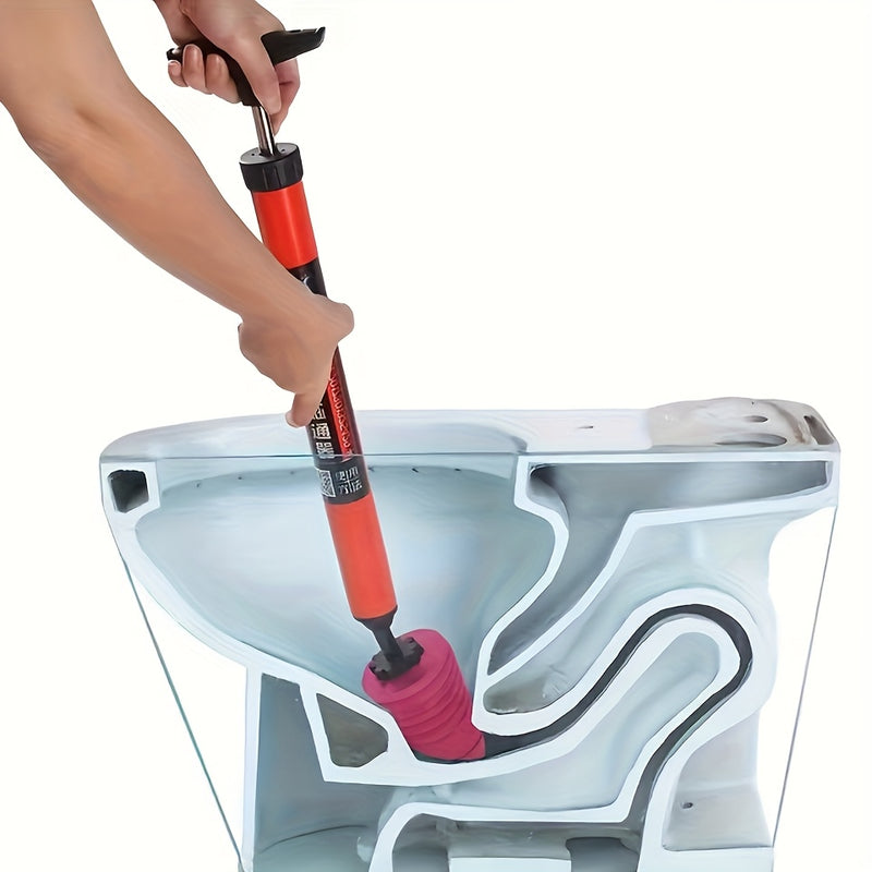 Herramienta de drenaje de inodoro FLIXBLANY - Desobstrucción de inodoro, fregadero y drenaje de ducha de alta resistencia - Mango de goma roja con cabeza de plástico blanco - Desobstrucción eficiente del baño | Diseño ergonómico | Toma de goma