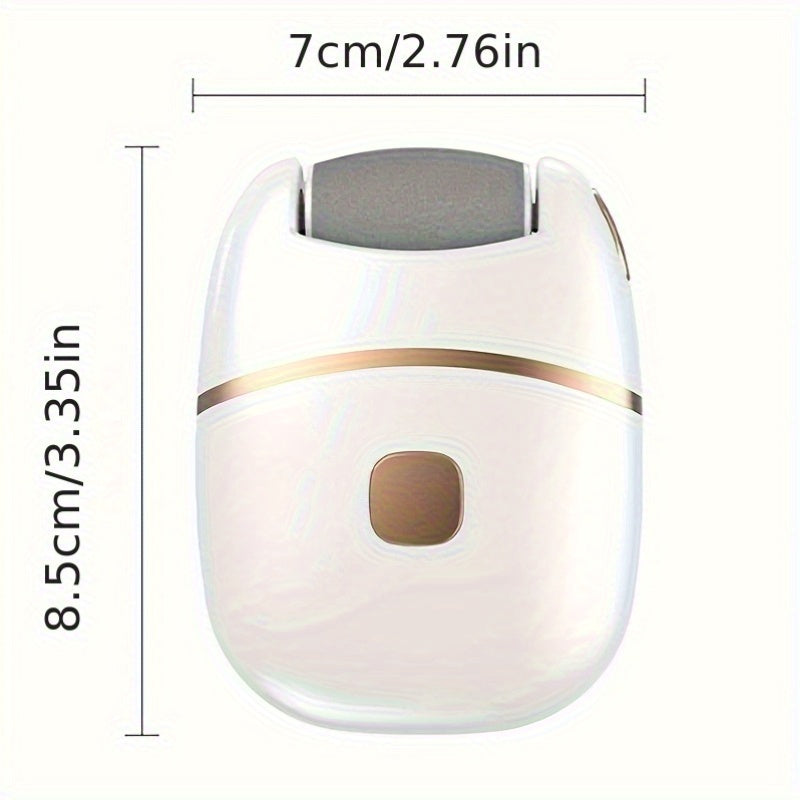 Afilador eléctrico de pies recargable - Herramienta de pulido sintética gruesa con carga USB, mango ergonómico y diseño compacto para uso doméstico, pedicura, cuidado de pies - Fomenta un desarrollo saludable, accesorio de pedicura, estética moderna, cue