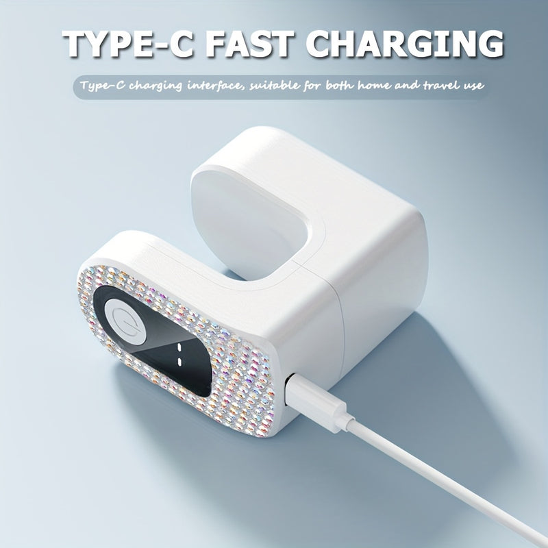Linterna Portátil Mini para Uñas con Temporizador, Secador de Gel Plástico Recargable USB para Uso en Casa y Salón