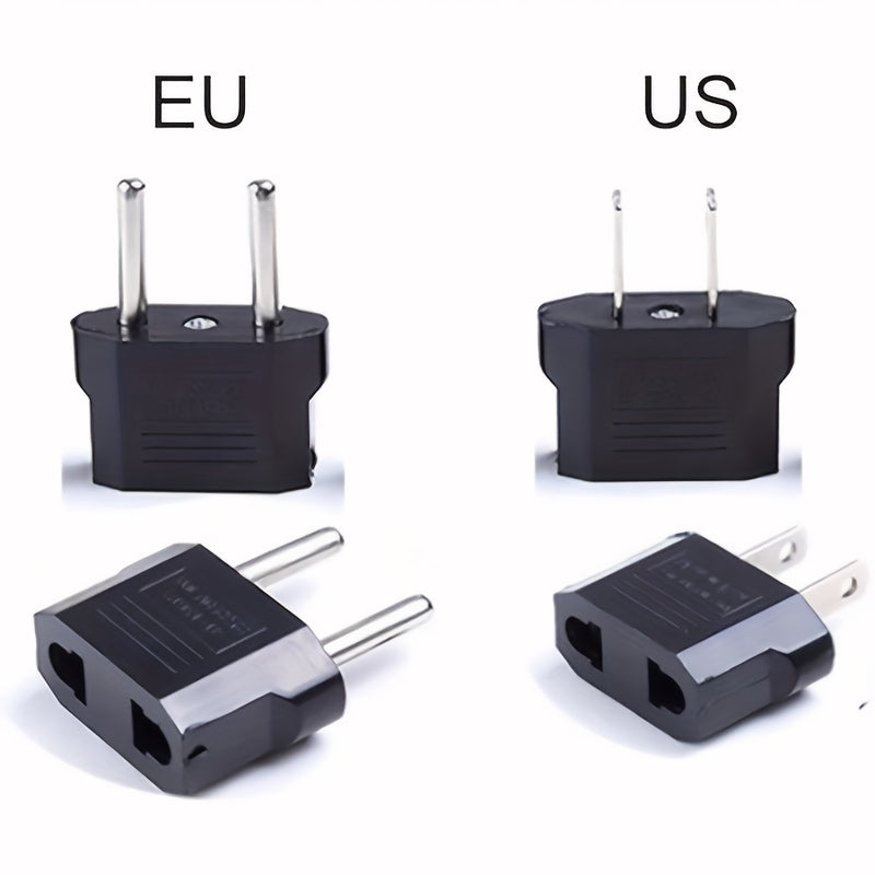 Adaptador de Energía para Viaje UE a EE.UU., 2 piezas/1 pieza, Adaptador de Enchufe de 2 Pines Convertidor de CA
