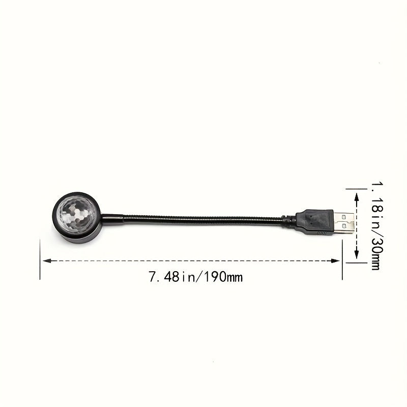 Lámpara LED para Techo de Coche con Alimentación USB - Luz Nocturna Colorida con Música, Perfecta para Navidad, Bodas, Cumpleaños y Más, Ideal para Navidad