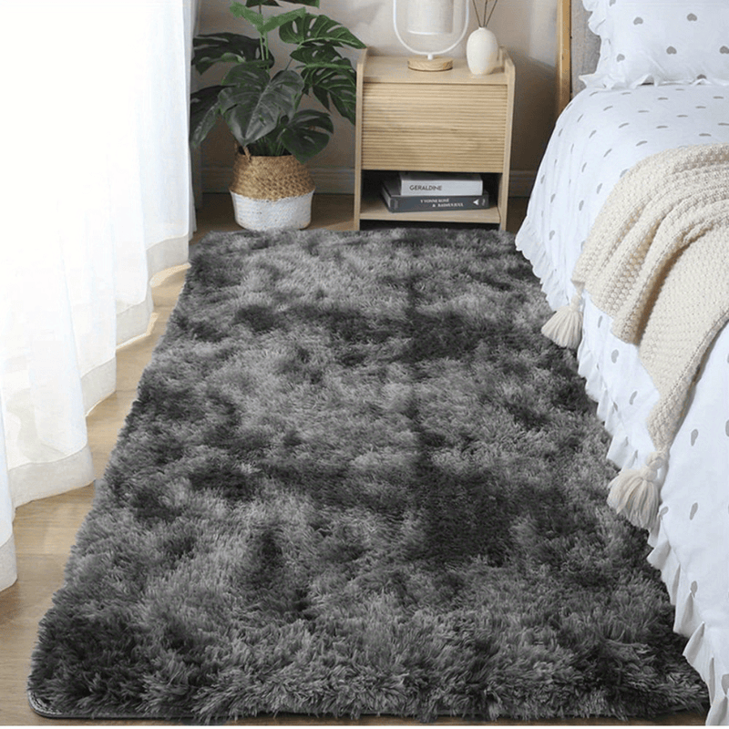 Alfombra cuadrada de poliéster para dormitorio y sala de estar - Pelo bajo, solo lavado a mano, uso en interiores, hecha a máquina - 1,5 m de longitud máxima