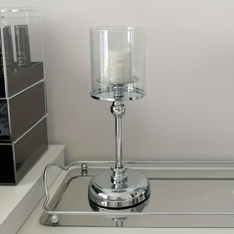 3 piezas Elegantes Portavelas de Metal y Cristal Dorado - Perfectos para Cenas Románticas, Cumpleaños, Bodas, Decoraciones para el Hogar y Hoteles | Ideales para Navidad, Halloween, Pascua, Janucá, Acción de Gracias