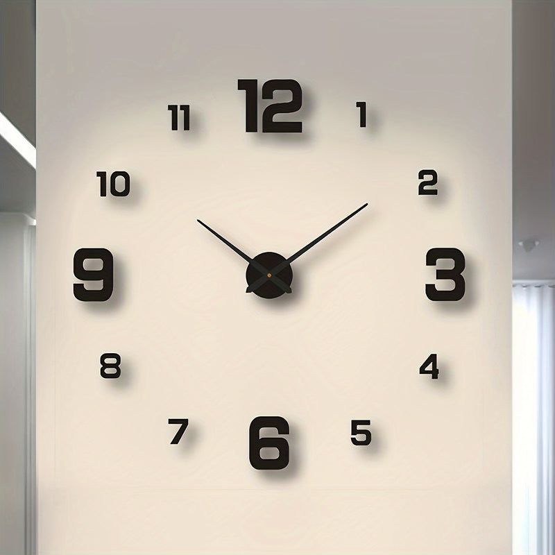 Reloj de pared digital 3D moderno NONZHU, pantalla grande luminosa, funcionamiento silencioso, ideal para sala y dormitorio (el estilo luminoso solo emite luz en ambientes oscuros), perfecto para Navidad