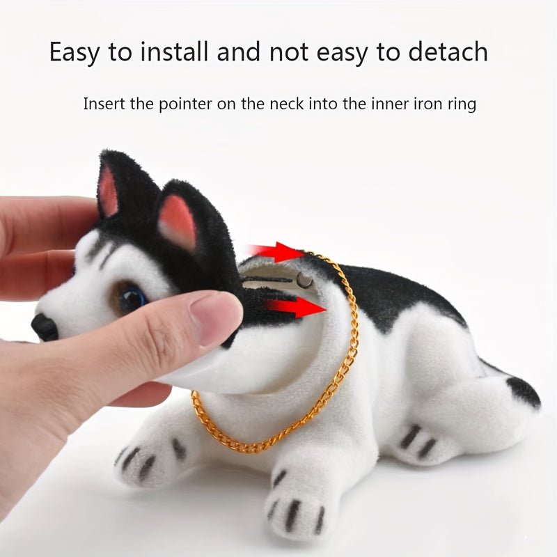 Adorno para Tablero de Coche - Perrito Bobblehead Lindo, Figura Creativa de Resina para Accesorios del Interior del Vehículo