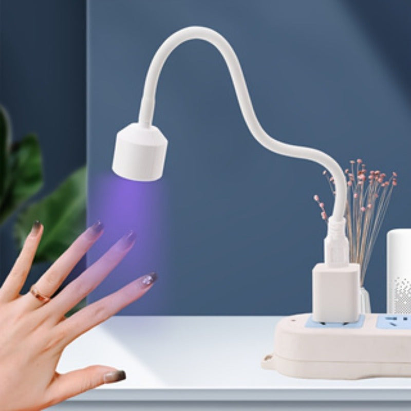2 unidades de secadores de uñas LED mini con alimentación USB - Diseño plegable y portátil, aplicación rápida de esmalte de gel para uñas de los pies y dedos, no se necesita batería, construcción de plástico, accesorios de tecnología de uñas, diseño eleg