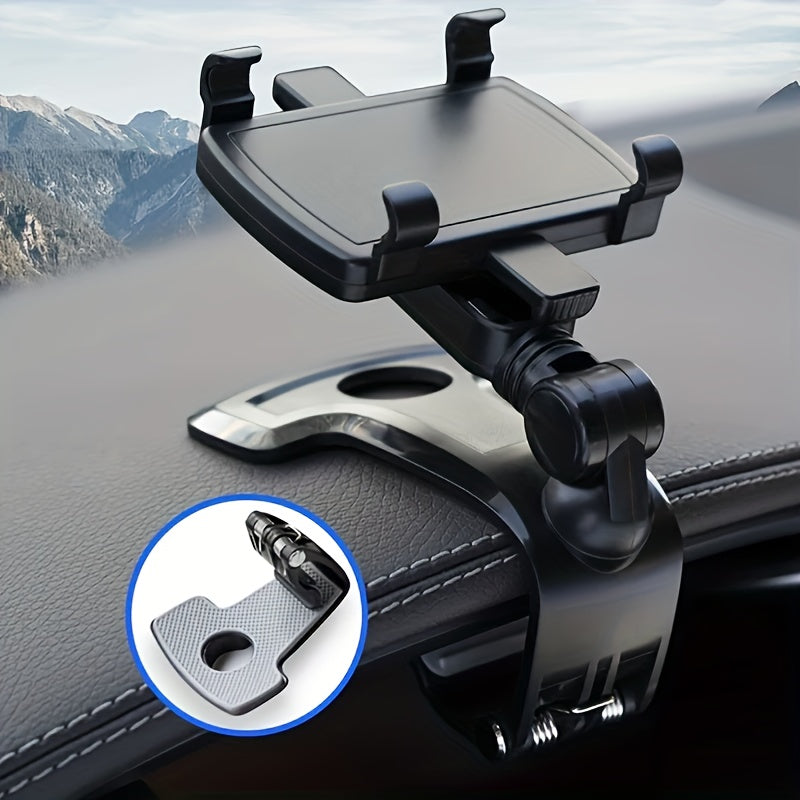 Soporte de teléfono para tablero de instrumentos de coche - Soporte ajustable y seguro, compatible con for iphone/ para for galaxy/ Etc. - Instalación fácil, diseño de conducción segura, material plástico duradero, accesorio para vehículos, accesorio de