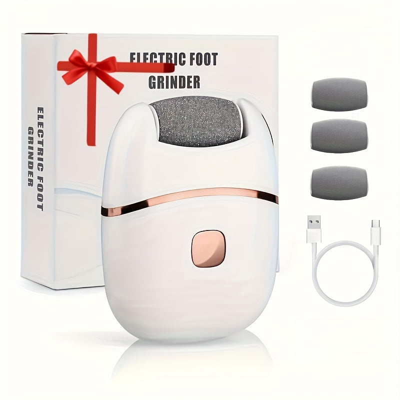 1pc Removedor de Pies Eléctrico, 5 Cabezales Intercambiables, Carga USB, Adecuado para Adultos, Herramienta de Pedicura para el Hogar y Viaje y Regalo Perfecto
