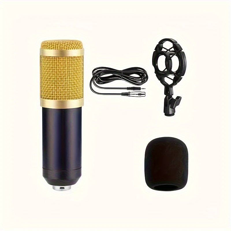 Micrófono profesional capacitivo de estudio, calidad de grabación para cantar y podcast, tecnología de audio de alta definición, ideal para juegos, canto y podcasting