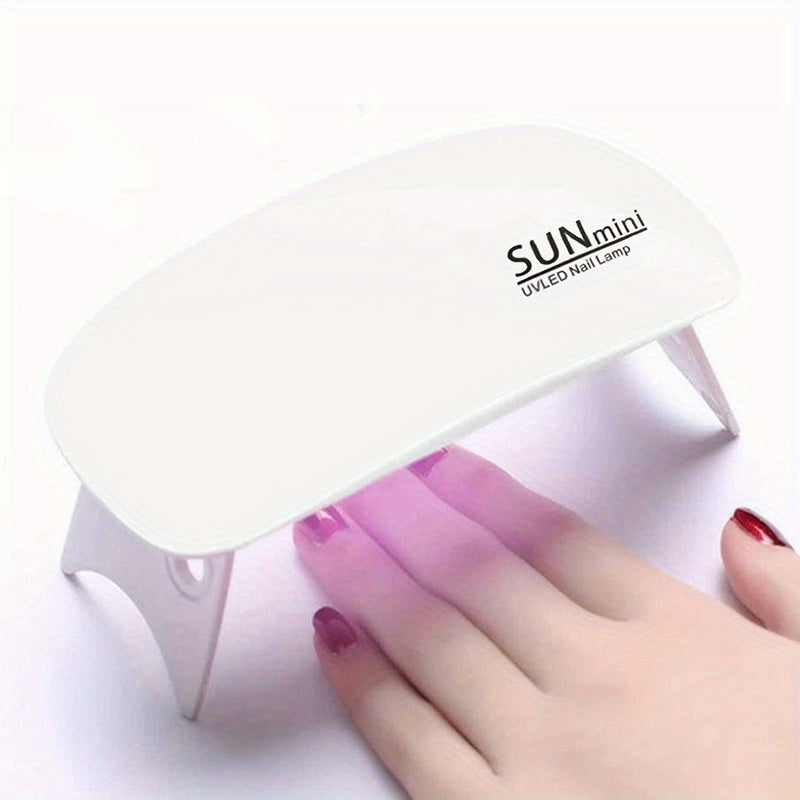 1 Unidad de Luz LED para Uñas Mini, Portátil, Forma de Ratón, Tamaño de Bolsillo, Secador de Uñas con Cable USB para Todas las Pulidas de Gel y Luces de Detección