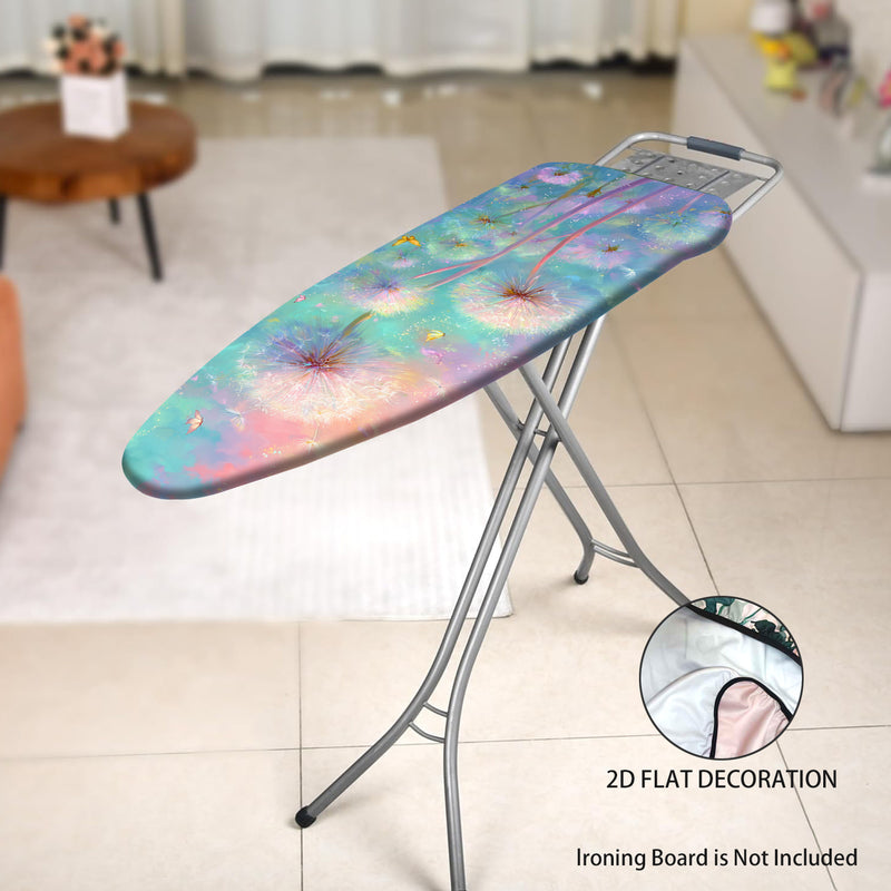 Fundas Lavables para Tabla de Planchar con Diseño Floral Pastel - Sin Necesidad de Tabla de Planchar, Ajusta a la Mayoría de las Mesas Estándar, Fácil Instalación en Rosa, Verde y Azul Morado - Accesorio de Lavandería para el Hogar, Esenciales Domésticos