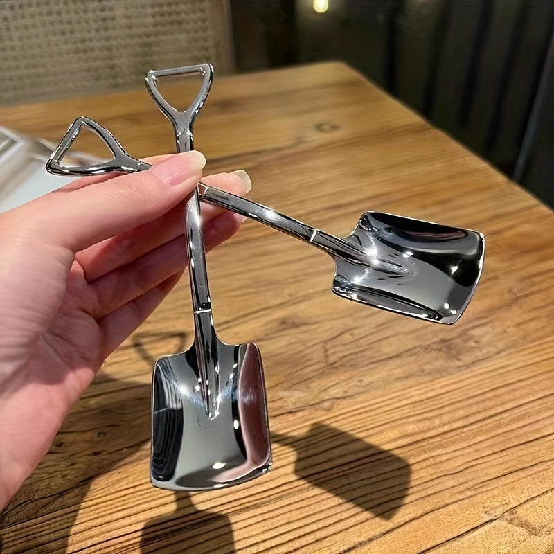 Conjunto de 1/4 piezas de cucharas de acero inoxidable de alto nivel estético, cuchara pala, cuchara para postres, cuchara para frutas, cuchara para té helado, cuchara para mezclar café, cuchara para mermelada, cuchara para helados, cuchara para ensalada