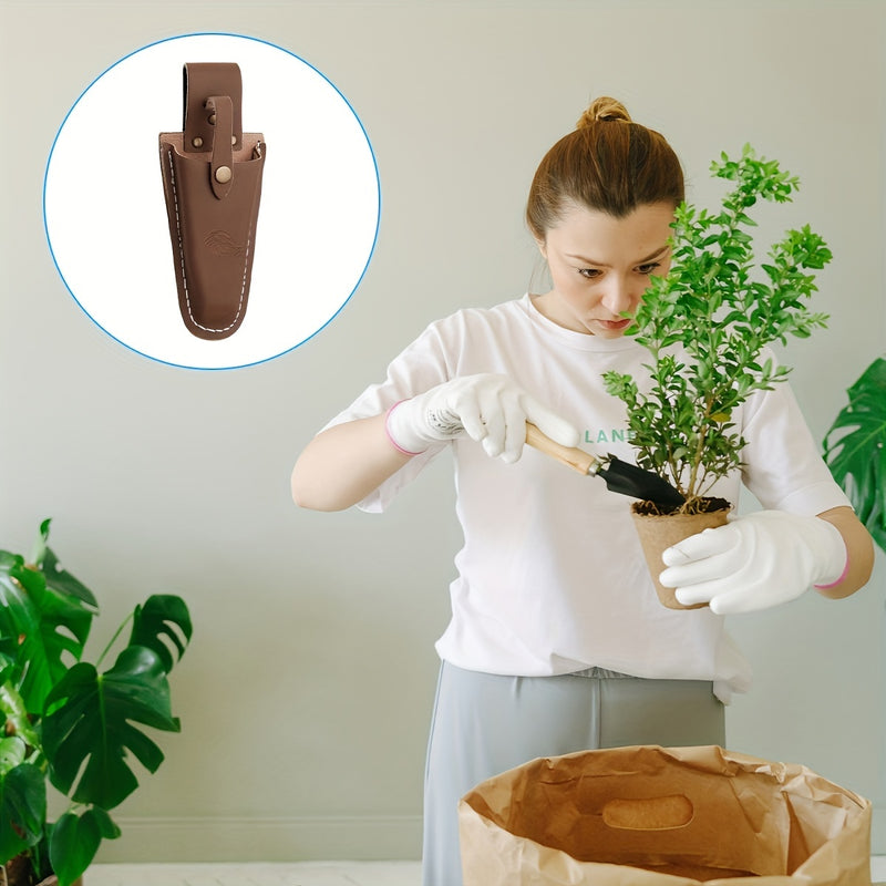 Estuche clásico de cuero para tijeras de podar y tijeras - Funda protectora para herramientas para tijeras de podar, tijeras, alicates - Duradero, no necesita electricidad, accesorio para herramientas