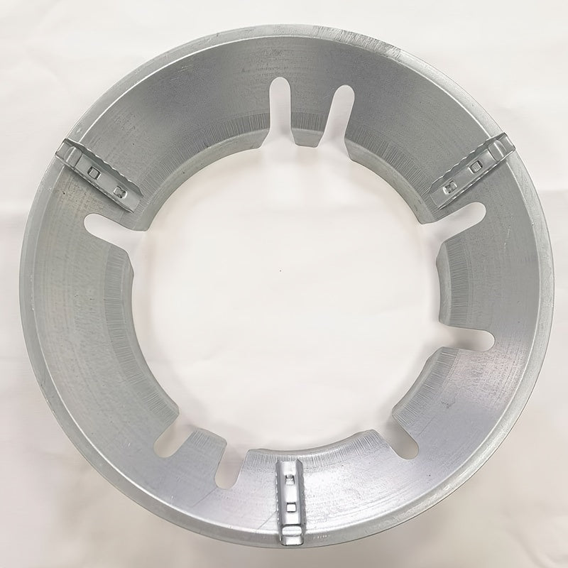 1pc Parabrisas para Estufas de Gas - Antideslizante, Diseño Metálico Resistente con Manijas Negras y Bordes Estriados, Accesorio de Ahorro de Energía para Sartenes, Ollas de Leche y Más, Protectores de Cocina