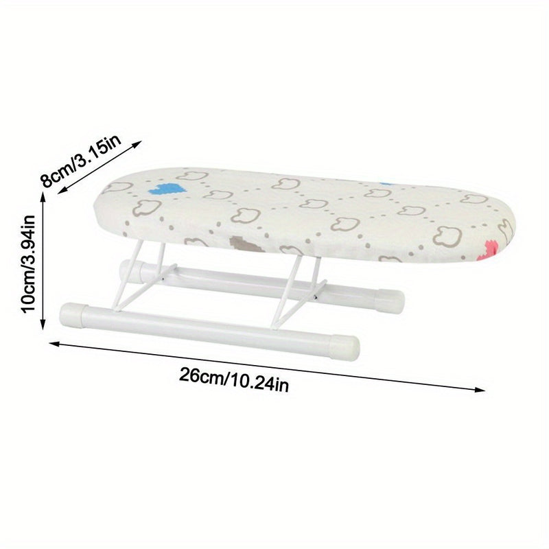 1 pieza de tabla de planchar ligera - Portátil, plegable, resistente al calor, cubierta de escritorio que ahorra espacio para planchar ropa, estilos de cuadros y flores, ideal para uso en casa y viajes, accesorio de planchado para viajes | Tabla de planc