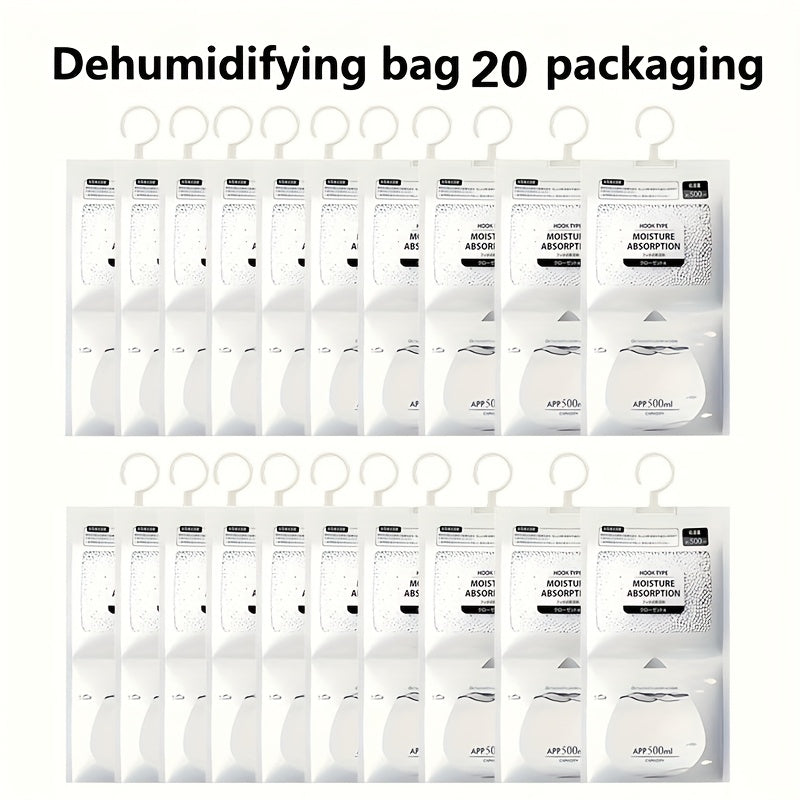 25/20 (Versión Extra) 70,54/56,43 oz Desecante, Bolsa Absorbente de Humedad Colgante - Perfecta para Armarios, Dormitorios y Baños. El Diseño de la Bolsa Absorbente de Humedad Colgante. Artículos Domésticos Resistentes al Humo para Dormitorios.
